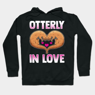 Cute Otterly In Love Otter Pun Utterly In Love Hoodie